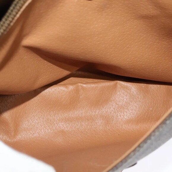 CELINE Macadam Canvas Shoulder Bag PVC Leather Brown Gold Auth sw675 - Picture 11 of 16